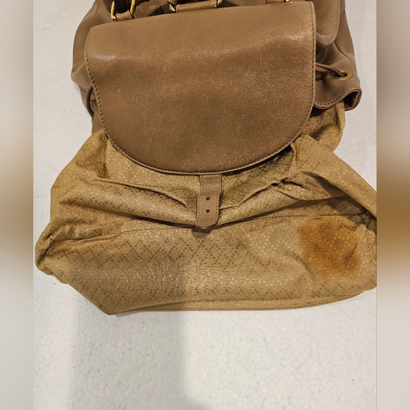 GUCCI 🔥🔥HOST PICK🔥🔥Vintage Bamboo Handle Drawstring Leather  Backpack - Picture 16 of 16